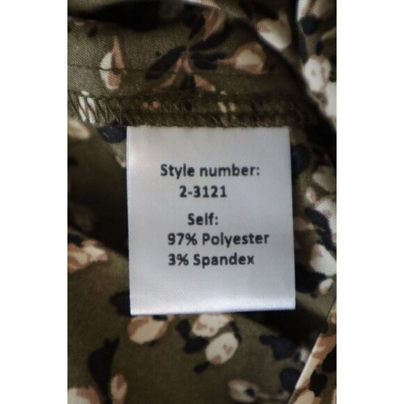 Mia Joy x Joyfolie 2-3121 Women's Sz S Green Floral Palazzo Wide Leg Satin Pants - Picture 5 of 8